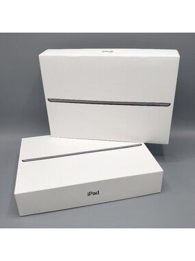 Gag Gift 2 EMPTY BOXES for Apple iPad 8th Gen WiFi 128GB Space Gray Storage Box